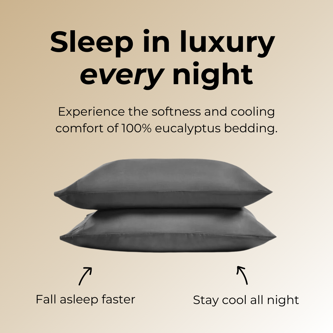 Midnight grey Eucalyptus Lyocell Bedding Set