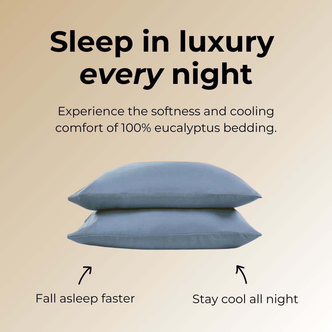 Ocean Blue Eucalyptus Lyocell Bedding Set