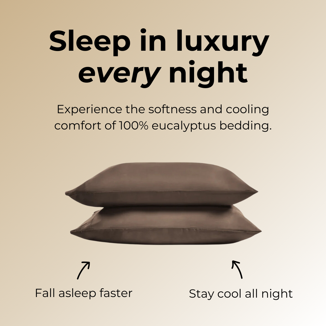 Dark Brown Eucalyptus Lyocell Bedding Set