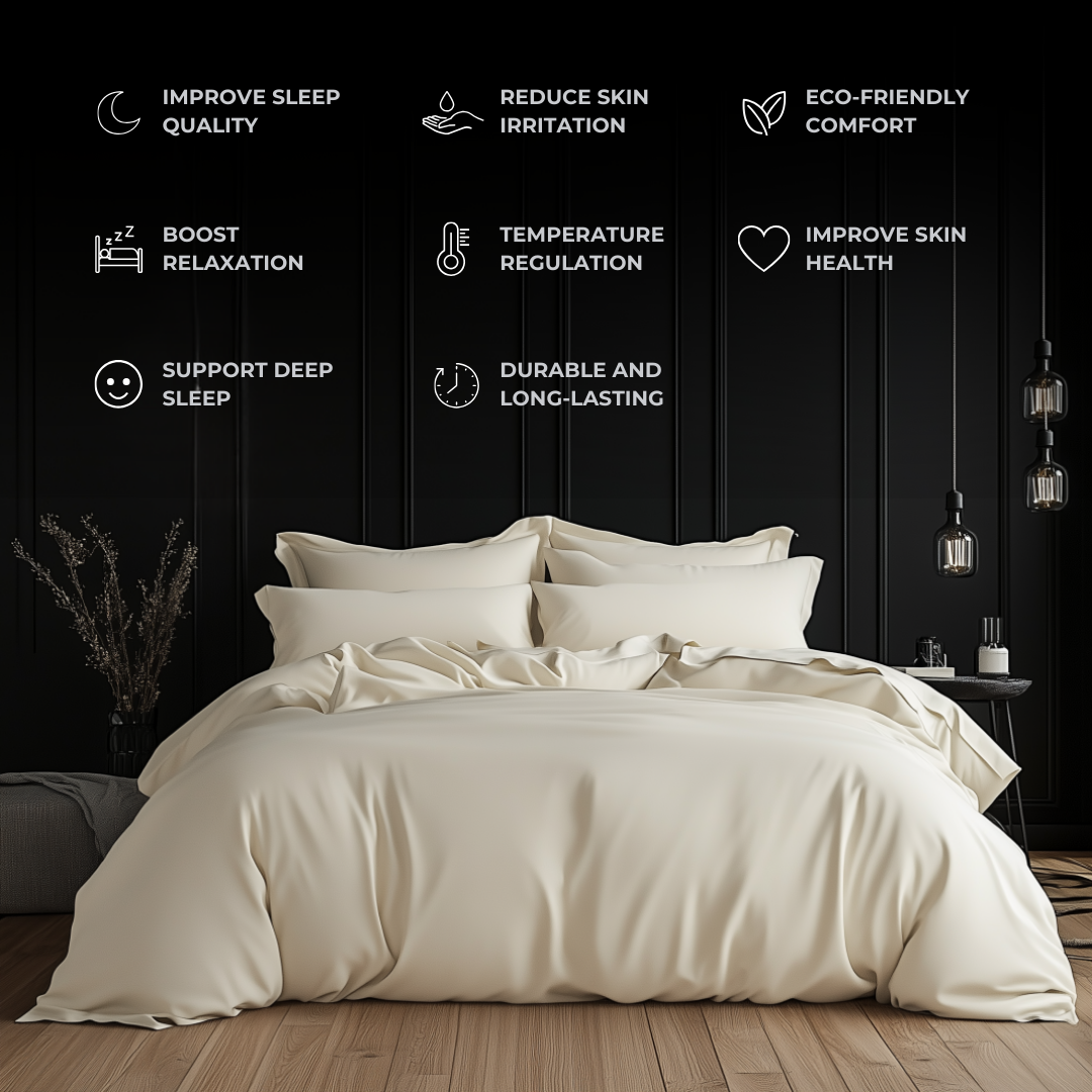 Off White Eucalyptus Lyocell Bedding Set