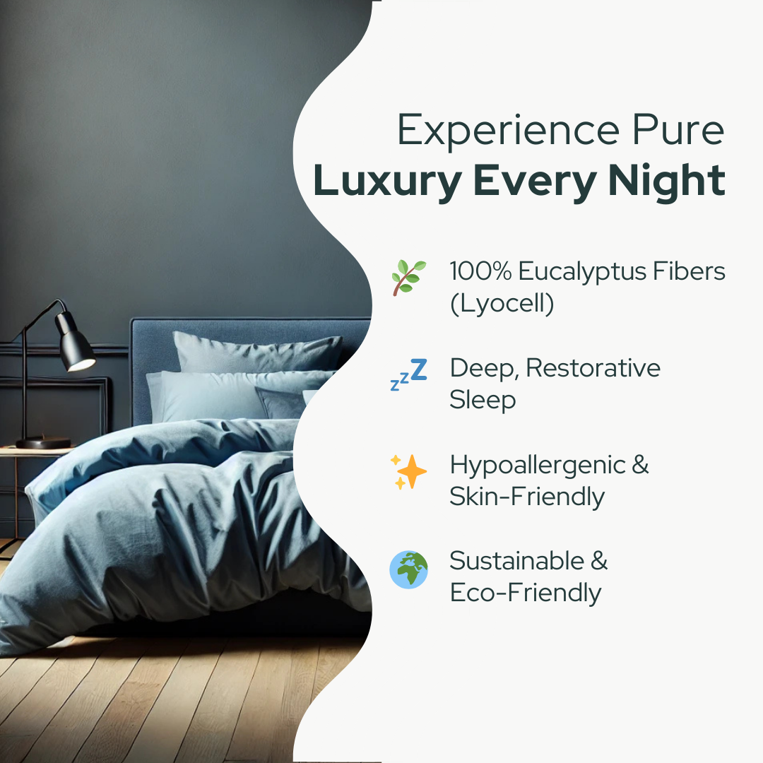 Ocean Blue Eucalyptus Lyocell Bedding Set