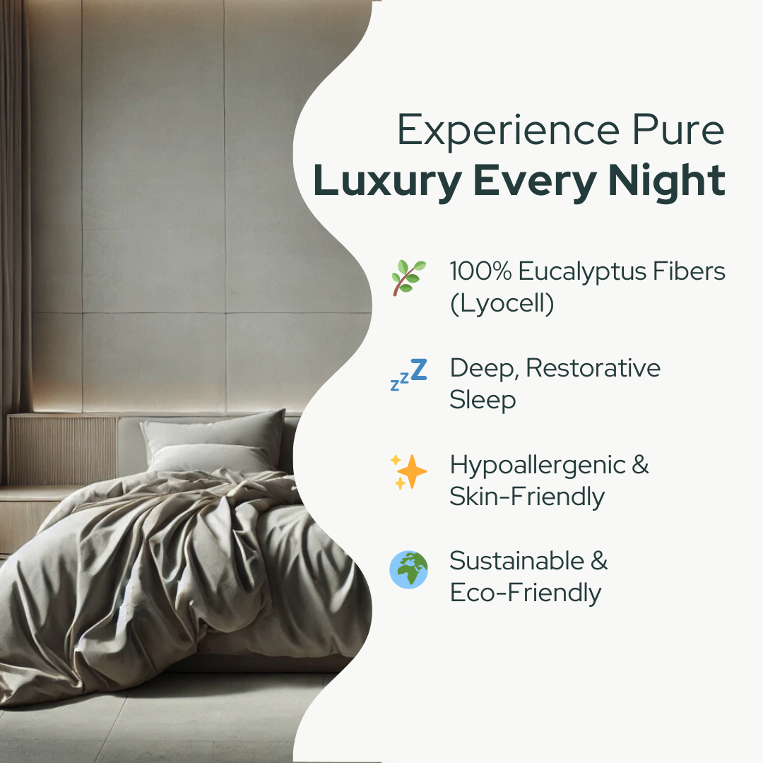 Silver Grey Eucalyptus Lyocell Bedding Set