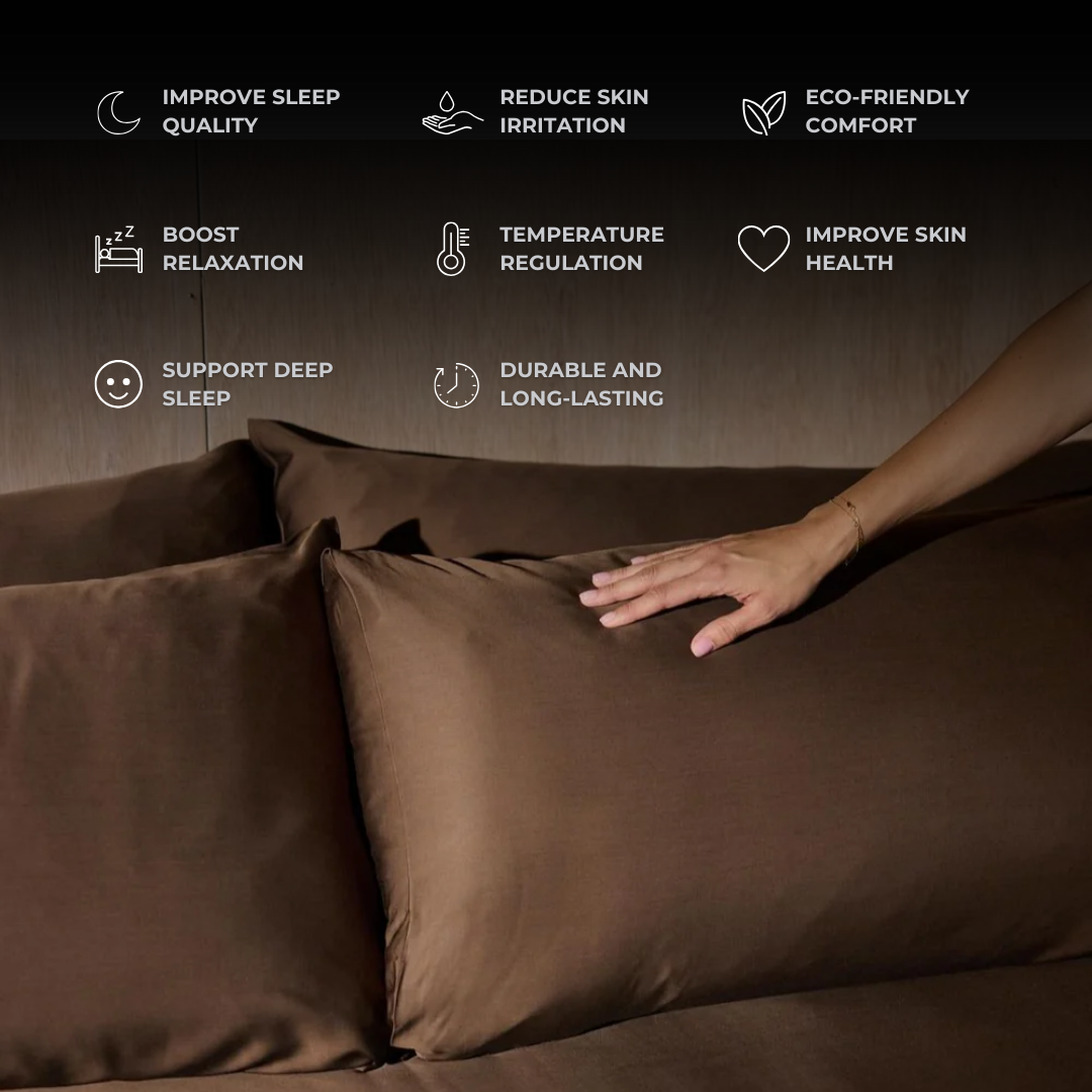 Dark Brown Eucalyptus Lyocell Bedding Set