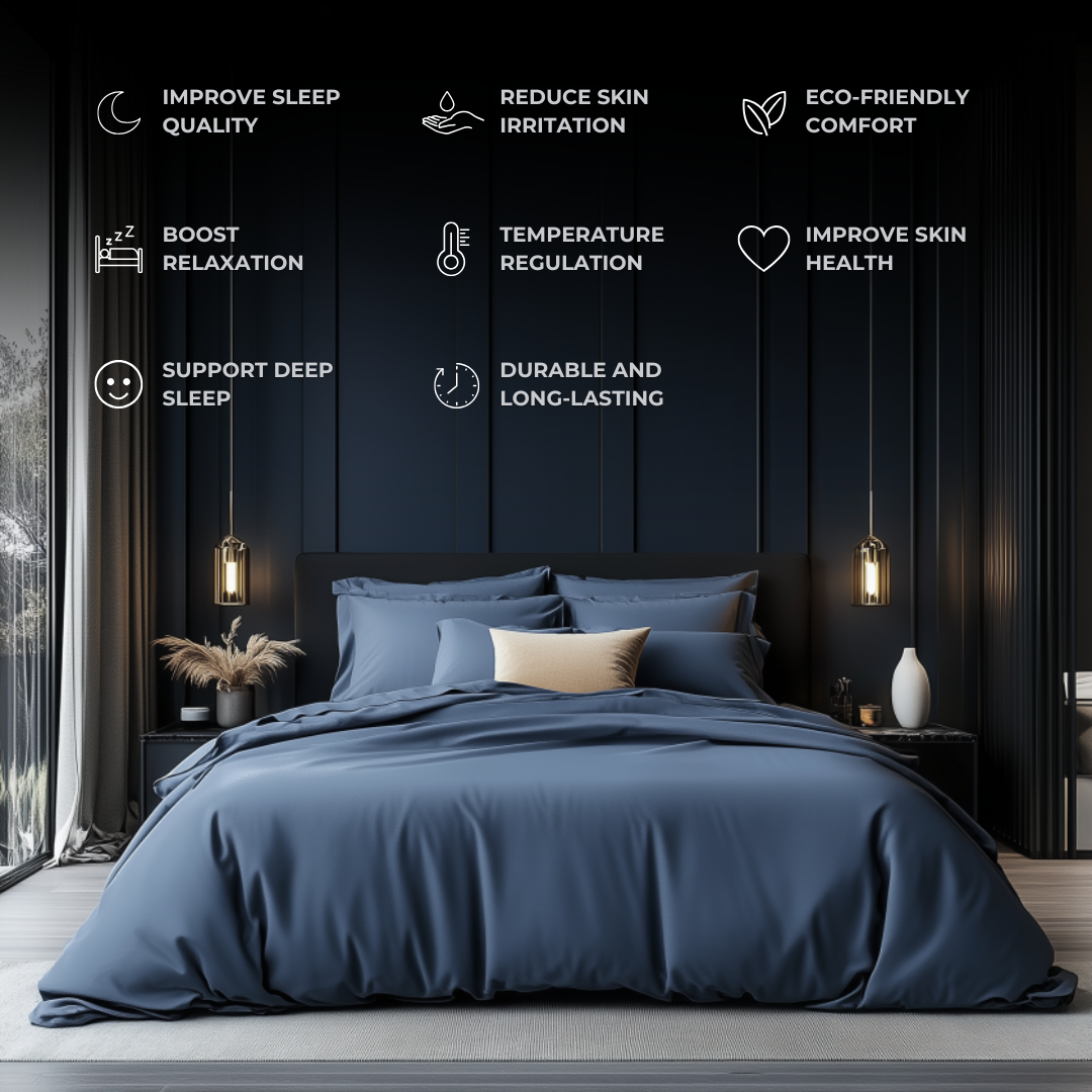 Ocean Blue Eucalyptus Lyocell Bedding Set