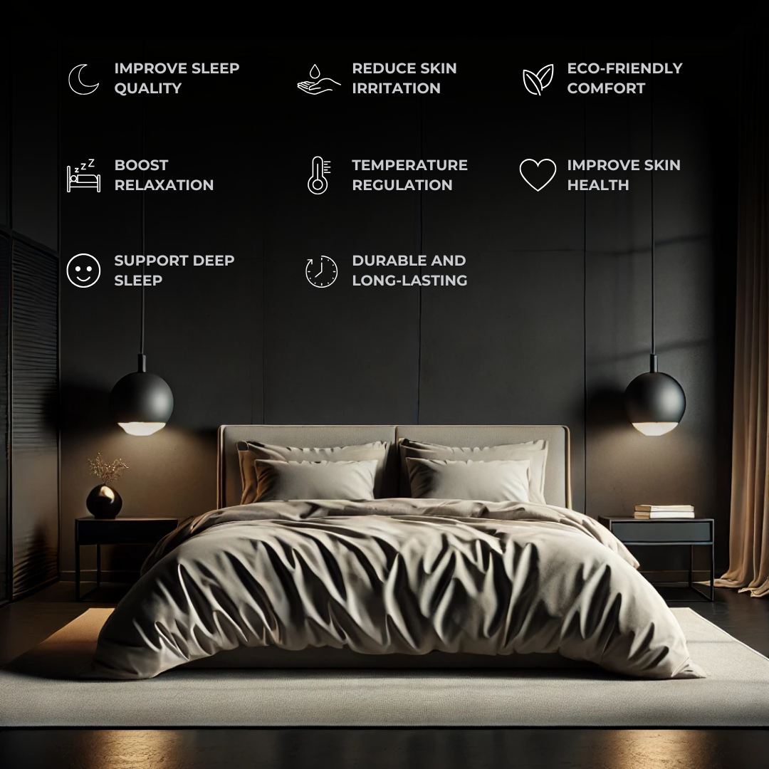 Silver Grey Eucalyptus Lyocell Bedding Set